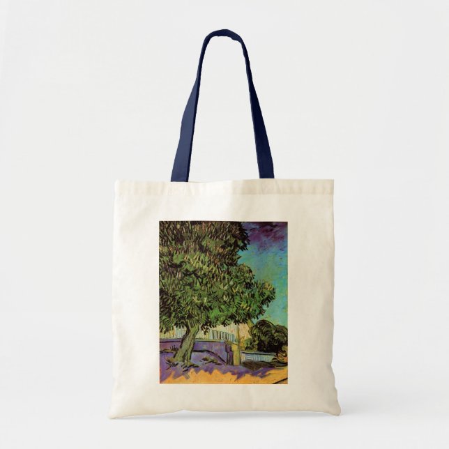 Tote Bag Marronnier en fleurs par Vincent van Gogh (Devant)