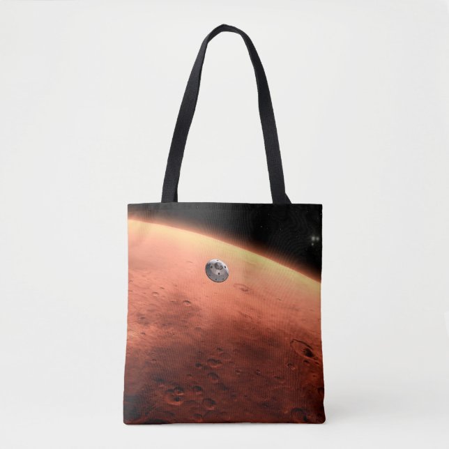 Tote Bag Mars Science Laboratory approchant Mars. (Devant)