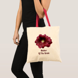 Tote Bag Marsala Burgundy Floral Mère De La Mariée Cute