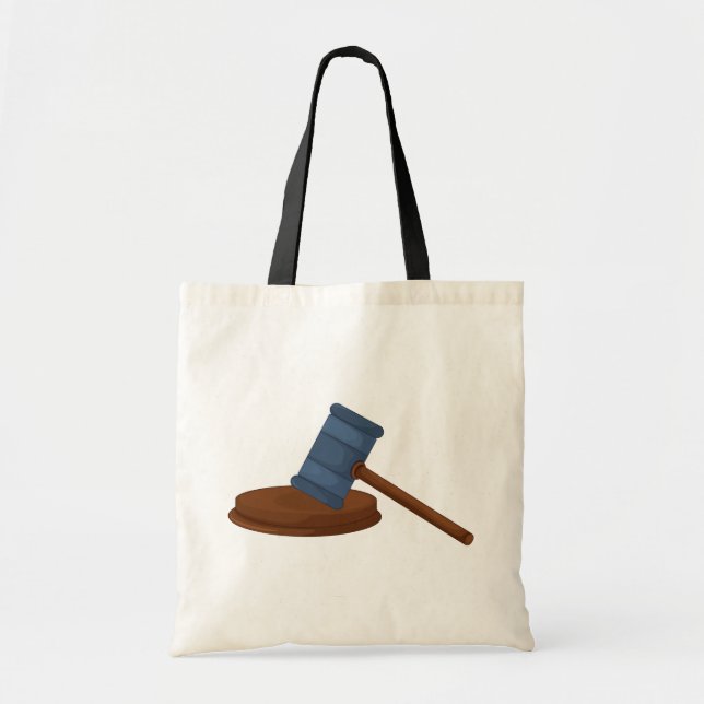 Tote Bag Marteau de juge en bois Cour (Devant)