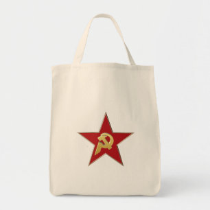 Tote Bag Marteau et faucille dans l'étoile rouge