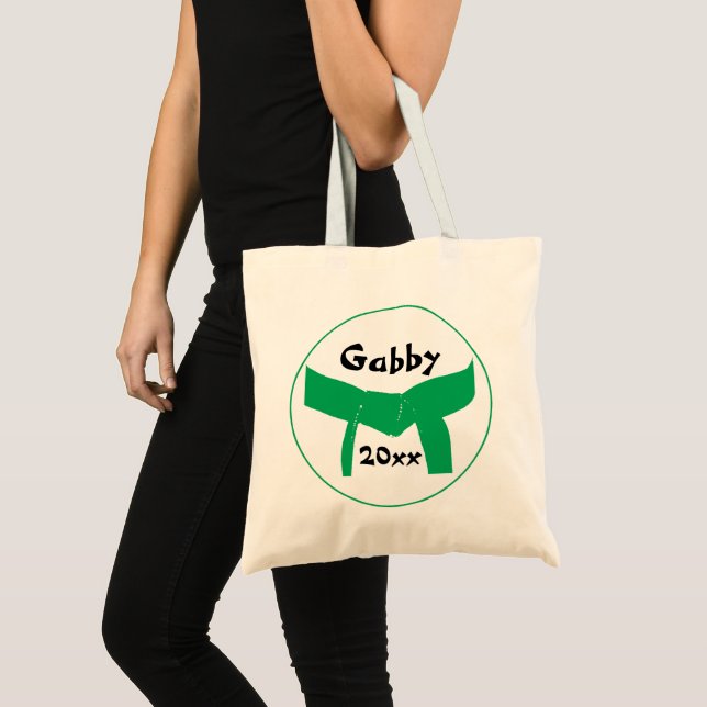 Tote Bag Martial Arts Green Belt (Devant (produit))