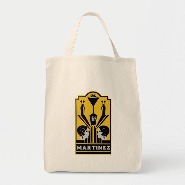 Tote Bag Martinez Cocktail Art Deco (Devant)