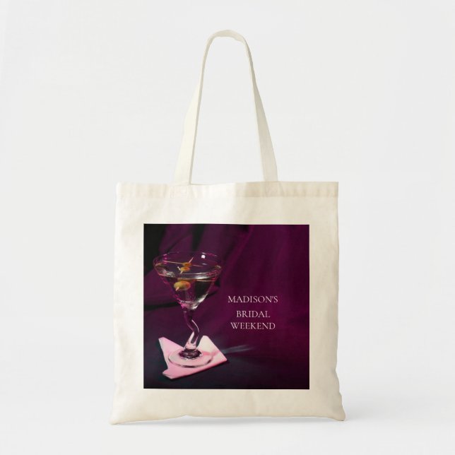 Tote Bag Martini de week-end de mariage de groupe de mariée (Devant)