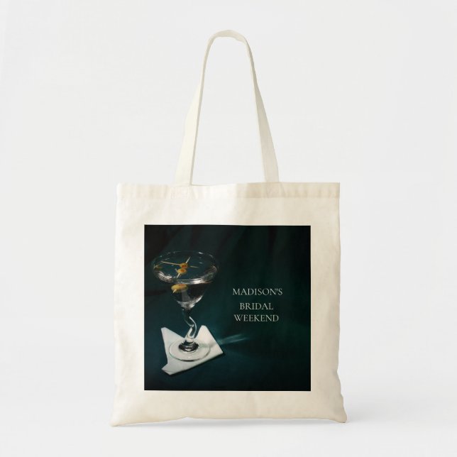 Tote Bag Martini de week-end de mariage de groupe de mariée (Devant)