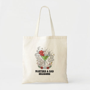 Tote Bag Martinis & Bad Decisions Cocktail Diabolique Drôle