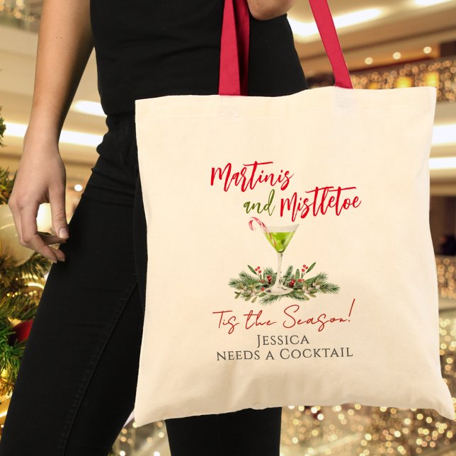 Tote Bag Martinis et Gui Drôles Personnalisés (Créateur téléchargé)