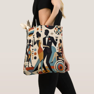 Tote Bag Martinis Jazzy Abstraits et Fête de Cocktail Dansa