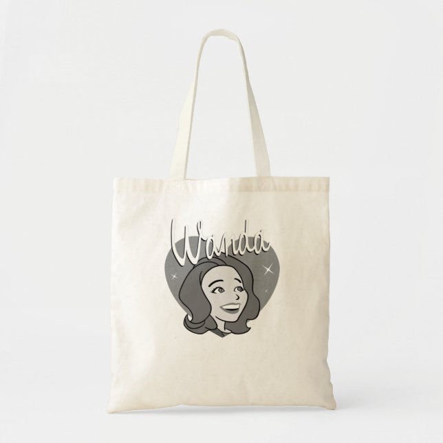 Tote Bag Marvel WandaVision Wanda Maximoff Heart Retro 60s (Devant)