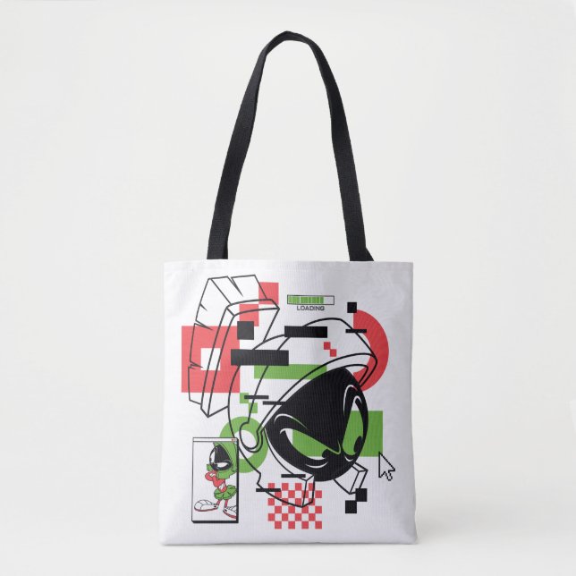 Tote Bag MARVIN THE MARTIAN™ Glitch (Devant)