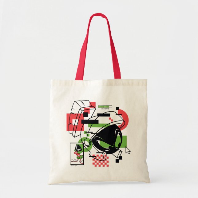Tote Bag MARVIN THE MARTIAN™ Glitch (Devant)
