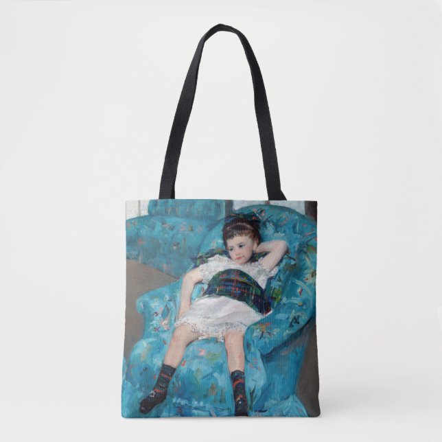 Tote Bag Mary Cassatt - Petite fille dans un fauteuil bleu (Devant)