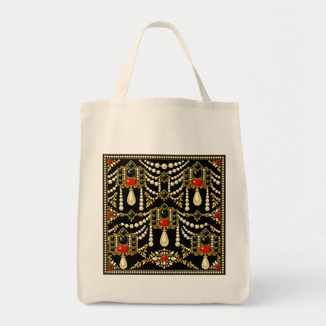 Tote Bag Mary Queen of Scots Jewells Inspired Design  (Devant)