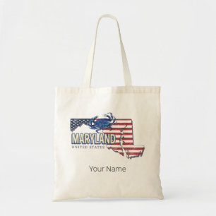 Tote Bag Maryland États-Unis Retro State Map Vintage USA