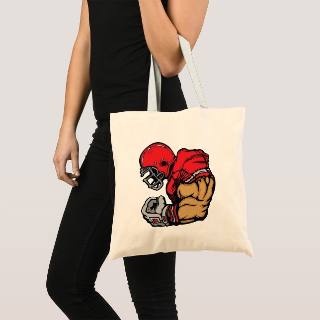 Tote Bag Mascotte de guerrier de football robuste Muscle de (Créateur téléchargé)