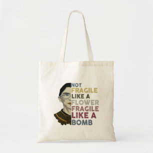 Tote Bag Mashup RBG/Frida Kahlo - Fragile Comme Une Bombe