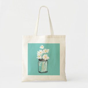 Tote Bag Mason Jar et White Daisies
