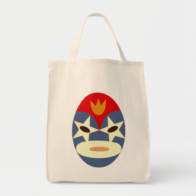 Tote Bag Masque bleu Lucha Libre (Devant)