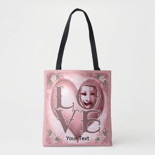 Tote Bag Masque d'acteur LOVE  (Devant)