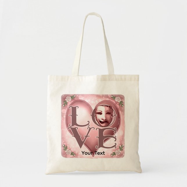 Tote Bag Masque d'acteur LOVE  (Devant)
