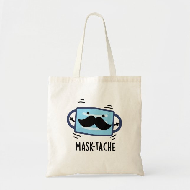 Tote Bag Masque Drôle Masque Drôle Masque Mustache Pun (Devant)