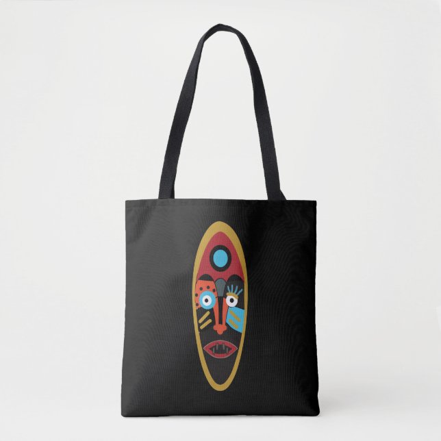 Tote Bag Masque moderne abstrait (Devant)