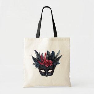 Tote Bag Masque rouge bordeaux noir