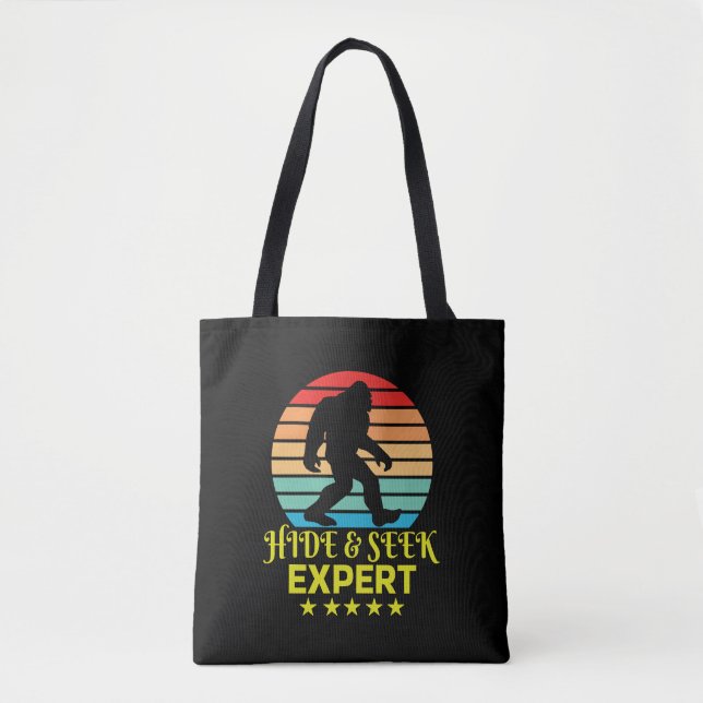 Tote Bag Masquer Et Chercher Expert Bigfoot Drôle (Devant)