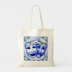 Tote Bag Masques d'acteur bleus