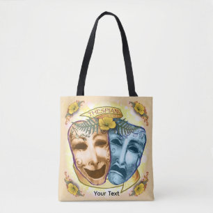 Tote Bag Masques d'acteur Blue Orange