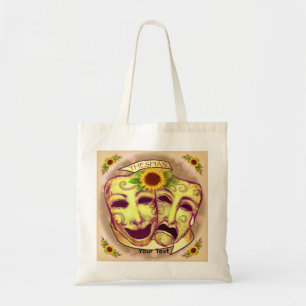Tote Bag Masques d'acteur jaunes