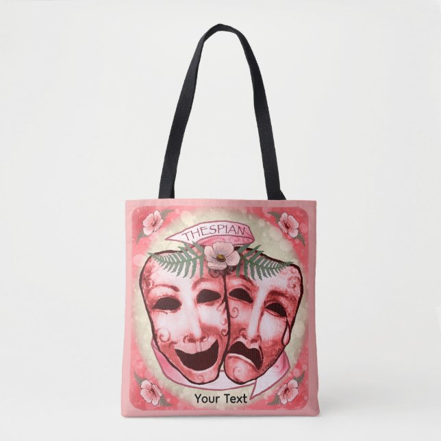 Tote Bag Masques d'acteur rouges (Devant)