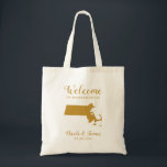 Tote Bag Massachusetts Carte Mariage Welcome Bag Fourre-tou<br><div class="desc">Un sac cadeau de bienvenue mariage pour les clients extérieurs à la ville à votre mariage,  avec l'image du Massachusetts,  avec le coeur que vous pouvez placer à l'endroit précis. Remplissez fourre-tout avec vos goodies favoris.</div>