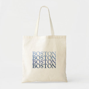 Tote Bag Massachusetts de Boston, bleu et bleu clair