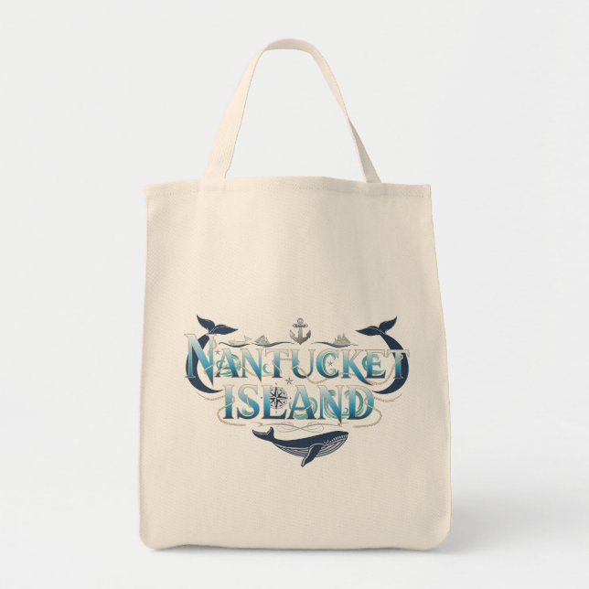 Tote Bag Massachusetts de Nantucket Island (Devant)