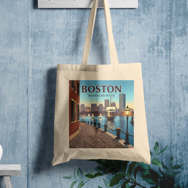 Tote Bag Massachusetts vintages de Boston (Créateur téléchargé)