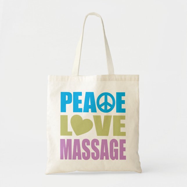 Tote Bag Massage d'amour de paix (Devant)