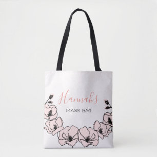 Tote Bag Masse de devis florale catholique personnalisée