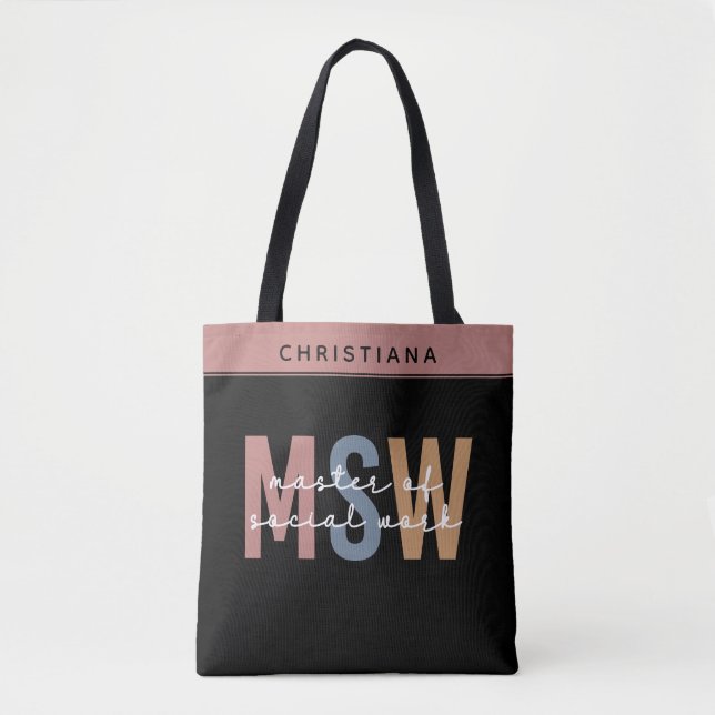 Tote Bag Master en travail social en MSW (Devant)