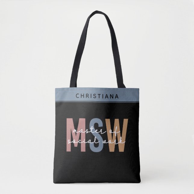 Tote Bag Master en travail social en MSW (Devant)