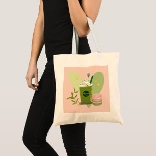 Tote Bag Matcha et Macarons