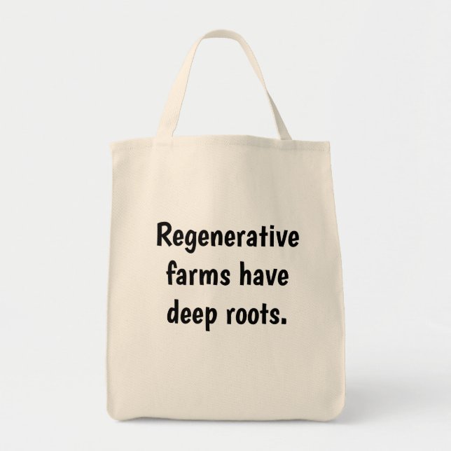 Tote Bag Matériau naturel "Les fermes régénératives sont pr (Devant)
