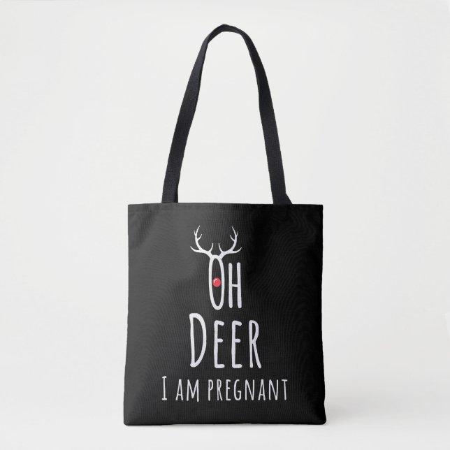 Tote Bag Maternité Grossesse Enceinte Bébé Noël Cerf (Devant)