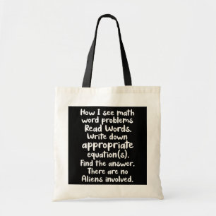 Tote Bag Mathématiques Mathématiques Mathématicien Comment 