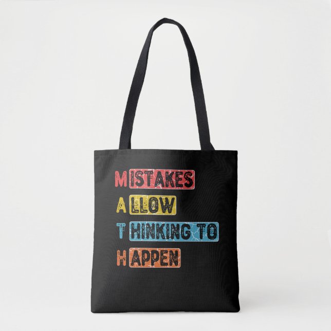Tote Bag Maths. Les Erreurs Permettent De Penser À Se Produ (Devant)