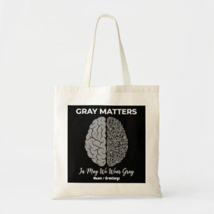 Tote Bag Matière grise en mai, nous portons du gris pour la