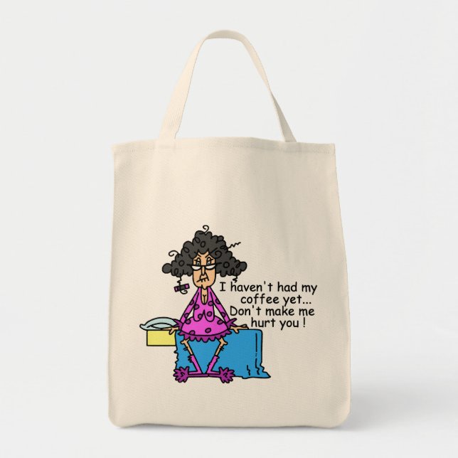 Tote Bag Matin Avant Humour Café (Devant)