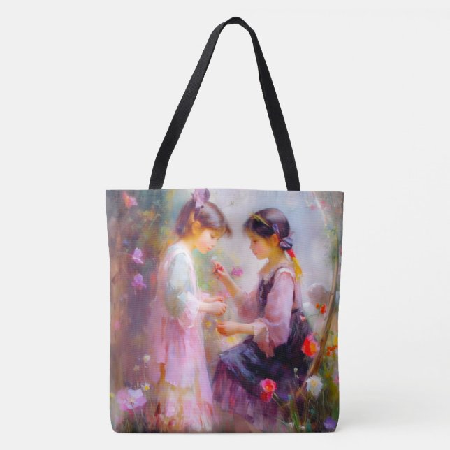 Tote Bag Matin dans un jardin (Devant)
