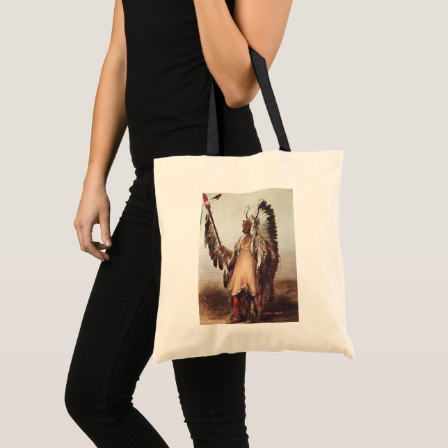 Tote Bag Mato-Tope, Un portrait en chef mandan par Karl Bod (Devant (produit))