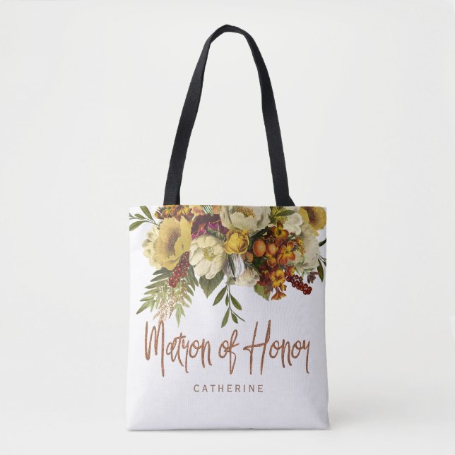 Tote Bag Matron d'honneur automne mariage de automne nuptia (Devant)